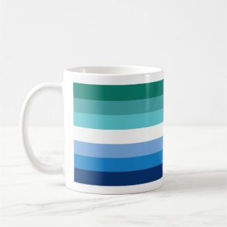 Gay Male Pride Flag (Azure) Coffee Mug