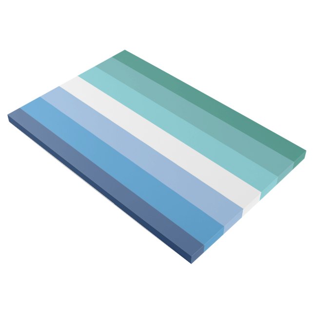 Gay Male Pride Flag (Azure) Gallery Wrap (3/4)