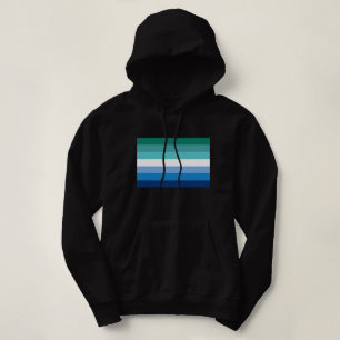 Gay Male Pride Flag (Azure) Hoodie