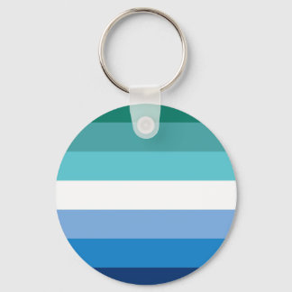 Gay Male Pride Flag (Azure) Keychain