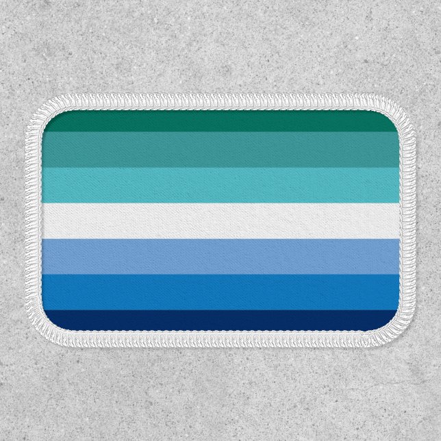 Gay Male Pride Flag (Azure) Patch (Front)