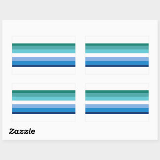 Gay Male Pride Flag (Azure) Rectangular Sticker