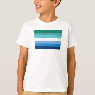 Gay Male Pride Flag (Azure) T-Shirt