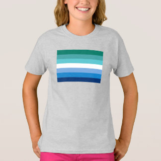 Gay Male Pride Flag (Azure) T-Shirt