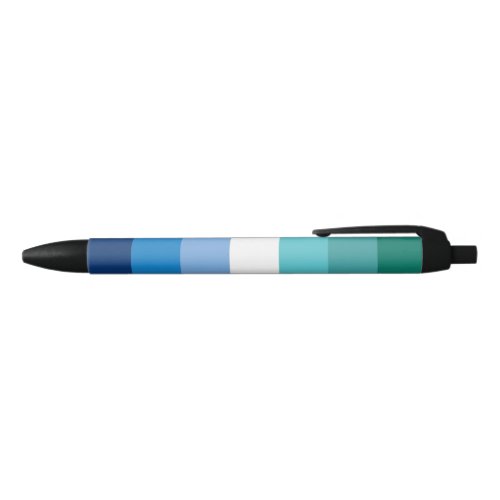 Gay Male Pride Flag Black Ink Pen