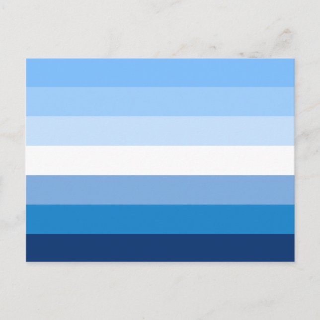 Gay Male Pride Flag (Blue) Postcard (Front)