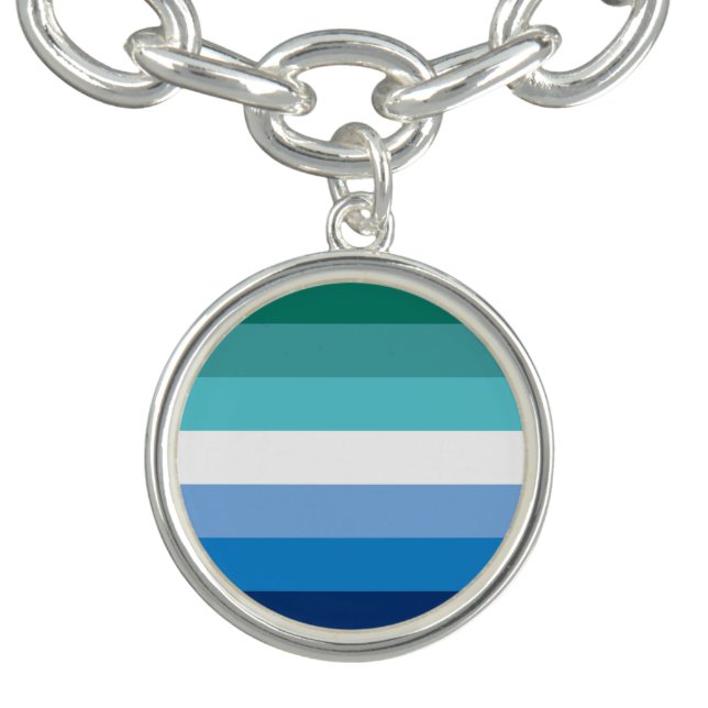 Gay Male Pride Flag Bracelet (Design)