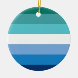 Gay Male Pride Flag Ceramic Ornament