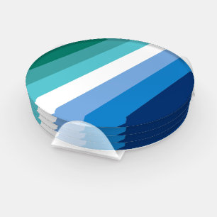 Gay Male Pride Flag Coaster Set