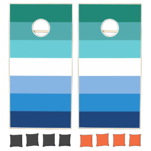 Gay Male Pride Flag Cornhole Set
