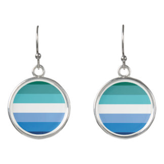 Gay Male Pride Flag Earrings