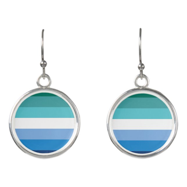Gay Male Pride Flag Earrings (Front)