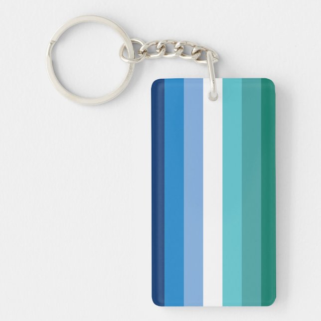 Gay Male Pride Flag Keychain (Front)