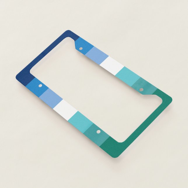 Gay Male Pride Flag License Plate Frame (3/4)