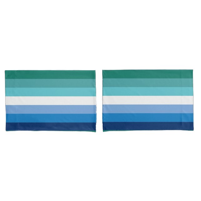Gay Male Pride Flag Pillow Case (Front-Set)
