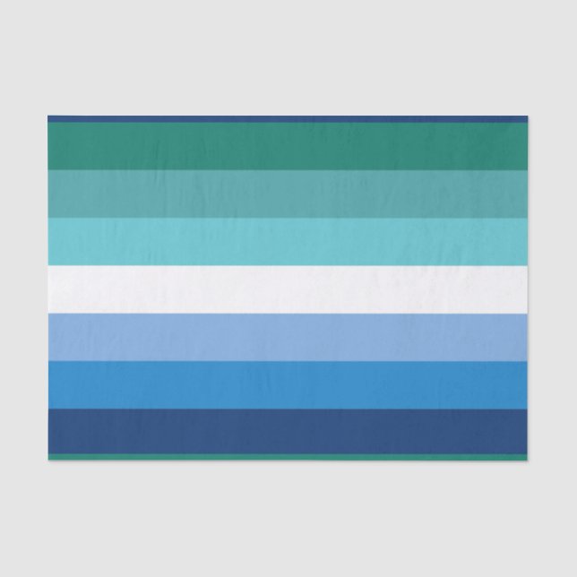 Gay Male Pride Flag Tissue Paper (Front)