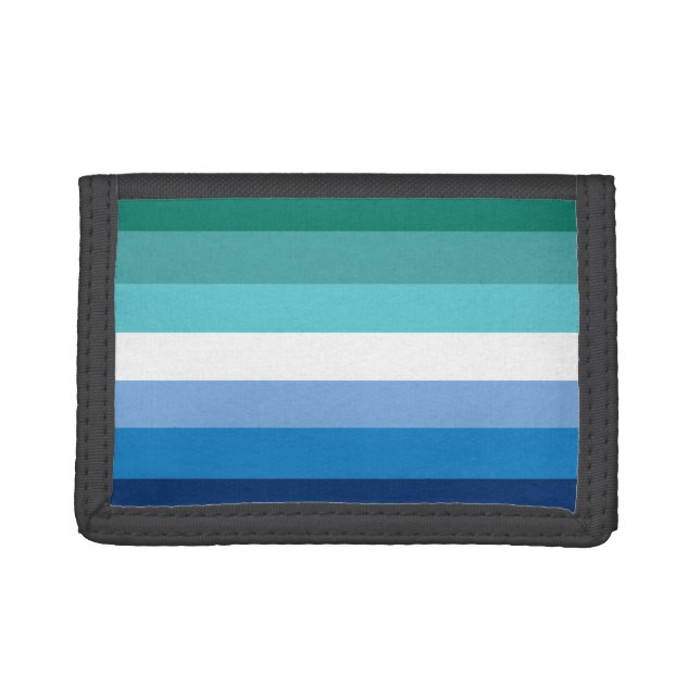 Gay Male Pride Flag Trifold Wallet (Front)
