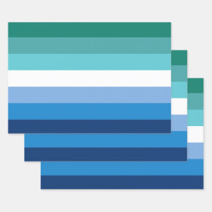 Gay Male Pride Flag Wrapping Paper Sheets