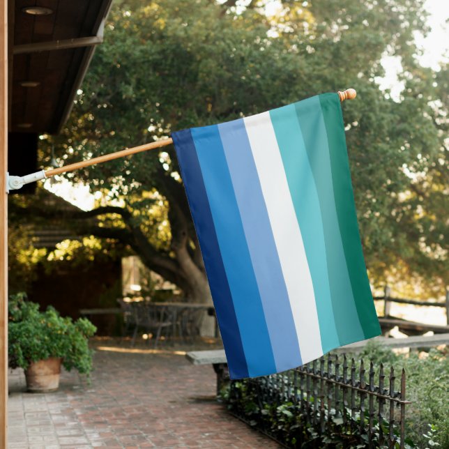 Gay Male Pride House Flag (In SItu)