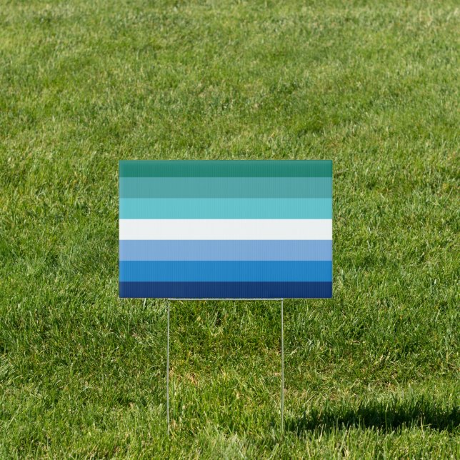 Gay Male Pride House Flag Sign (Insitu)