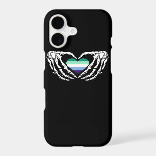 Gay Male Pride Skeleton Halloween Mlm Goth Heart C iPhone 17 Case