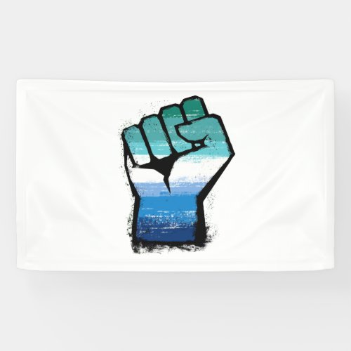 Gay Male Protest Fist Banner