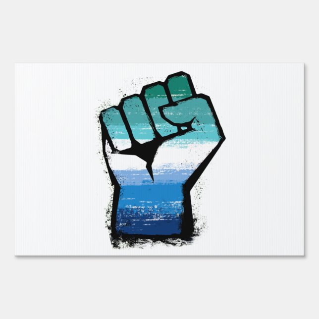 Gay Male Protest Fist Sign (Front)