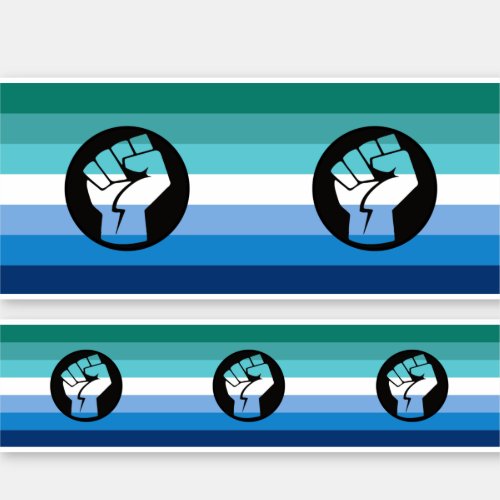Gay Male Protest Flag Sticker