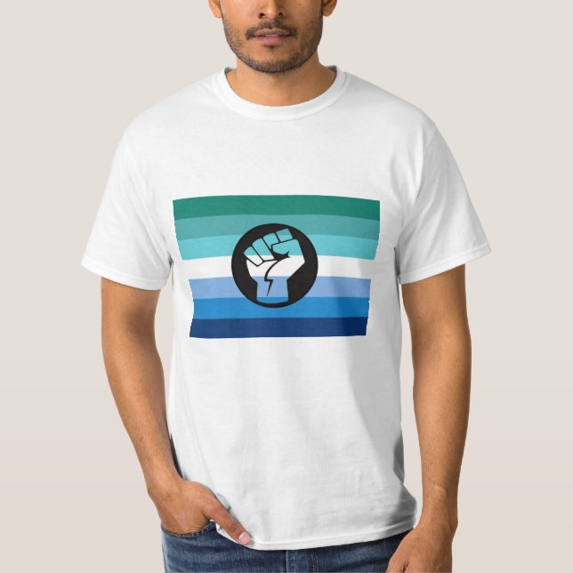 Gay Male Protest Flag T-Shirt (Front)