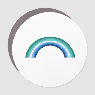 Gay Male Rainbow Azure Car Magnet