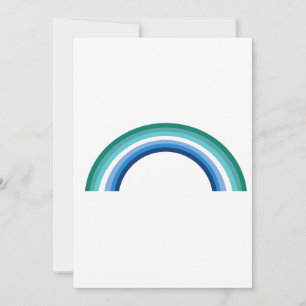 Gay Male Rainbow Azure Holiday Card