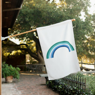 Gay Male Rainbow Azure House Flag