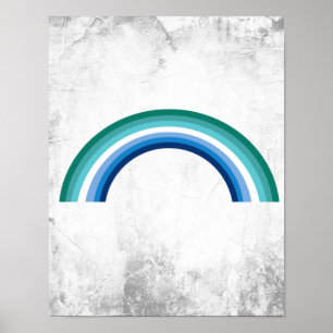 Gay Male Rainbow Azure Poster