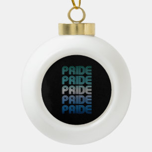 Gay Male Retro Pride Pride Ceramic Ball Christmas Ornament