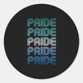 Gay Male Retro Pride Pride Classic Round Sticker