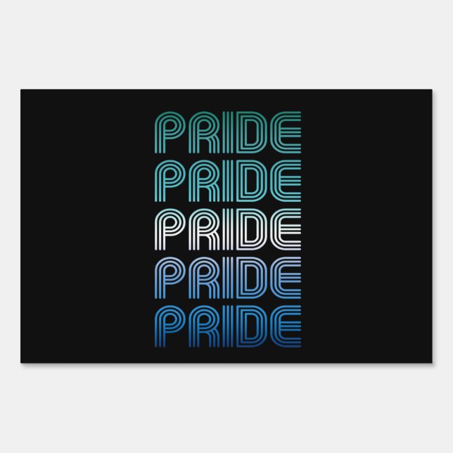 Gay Male Retro Pride Pride Sign (Front)