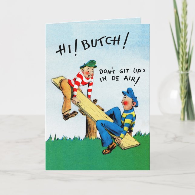 Gay Male Vintage 1950s Birthday Card (Front)