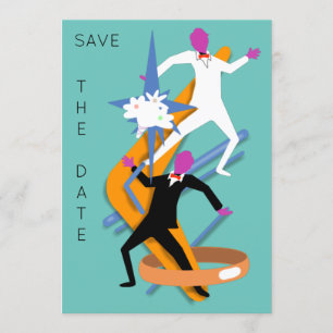 GAY MALE WEDDING SAVE THE DATE by Slipperywindow Invitation