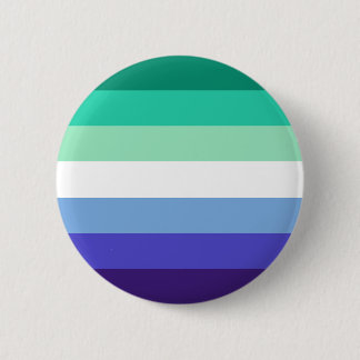 Gay Man Masc Masculine Green Blue Pride Flag Queer Button