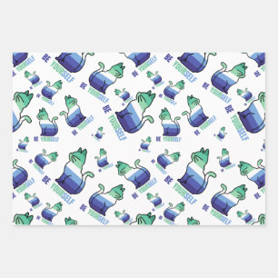 Gay man Pride Cat - Be Yourself Wrapping Paper Sheets