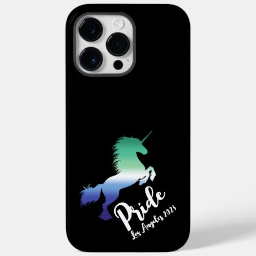 Gay Man Pride Unicorn Customize Year and City Case_Mate iPhone 14 Pro Max Case