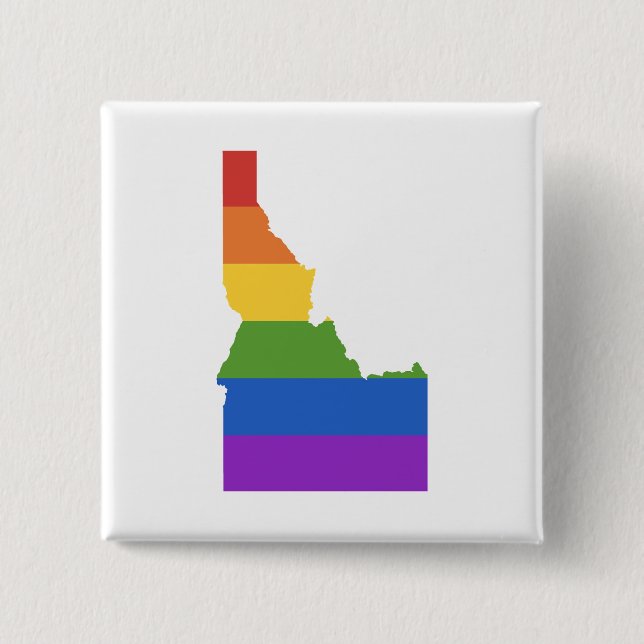 Gay Map of USA | State of Idaho Button (Front)