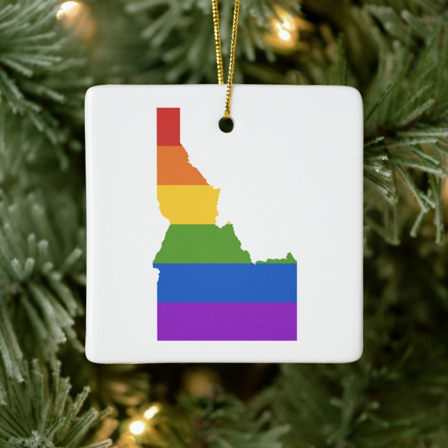 Gay Map of USA | State of Idaho Ceramic Ornament (Tree)