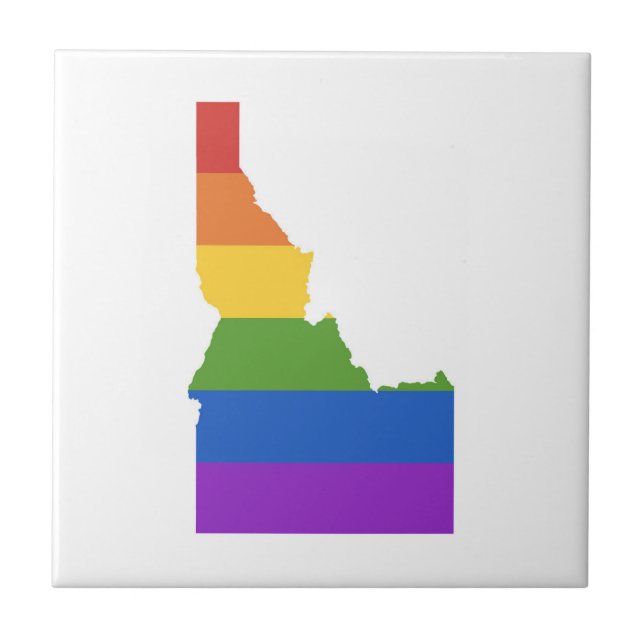 Gay Map of USA | State of Idaho Ceramic Tile (Front)