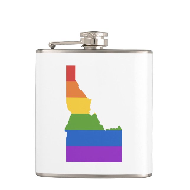 Gay Map of USA | State of Idaho Flask (Front)