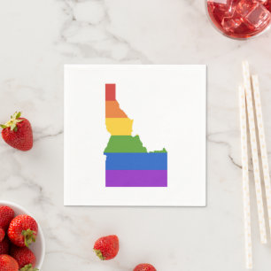 Gay Map of USA   State of Idaho Napkins