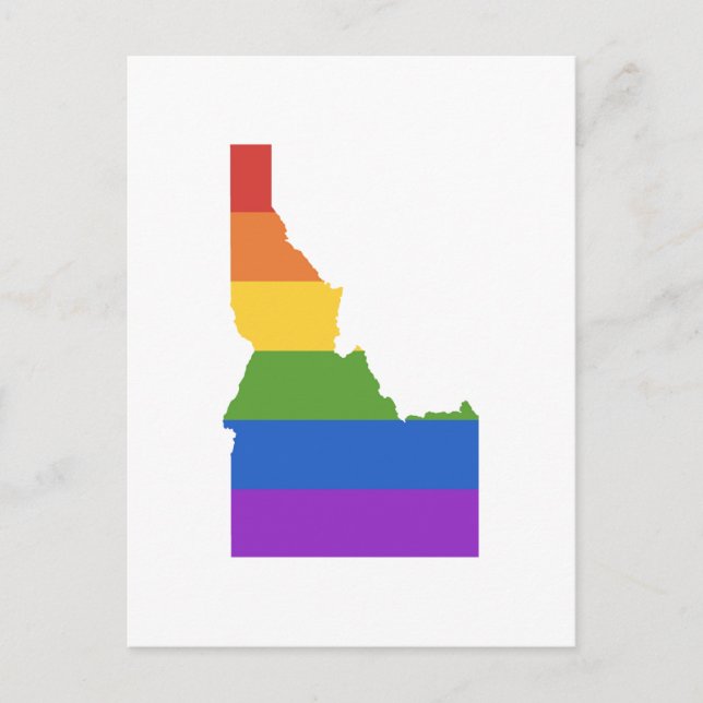 Gay Map of USA | State of Idaho Postcard (Front)