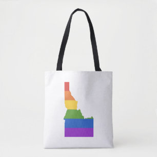 Gay Map of USA State of Idaho Tote Bag