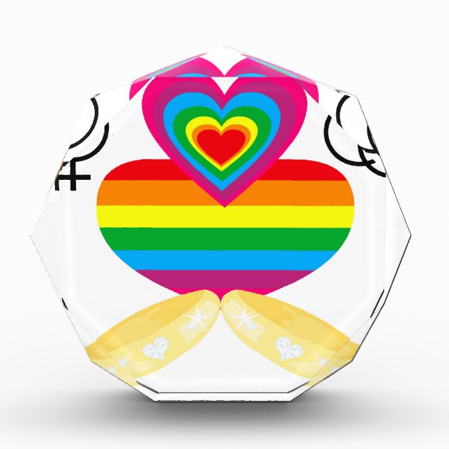 gay marriage acrylic award (Front)