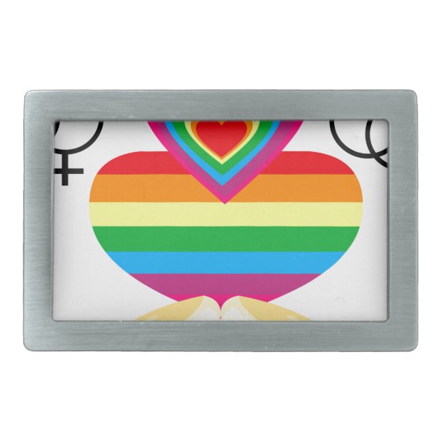 gay marriage belt buckle (Front)